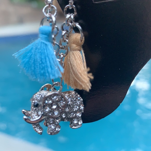 New Ankle Bracelet Elephant w: tassel + 3” ext. - Picture 2 of 6